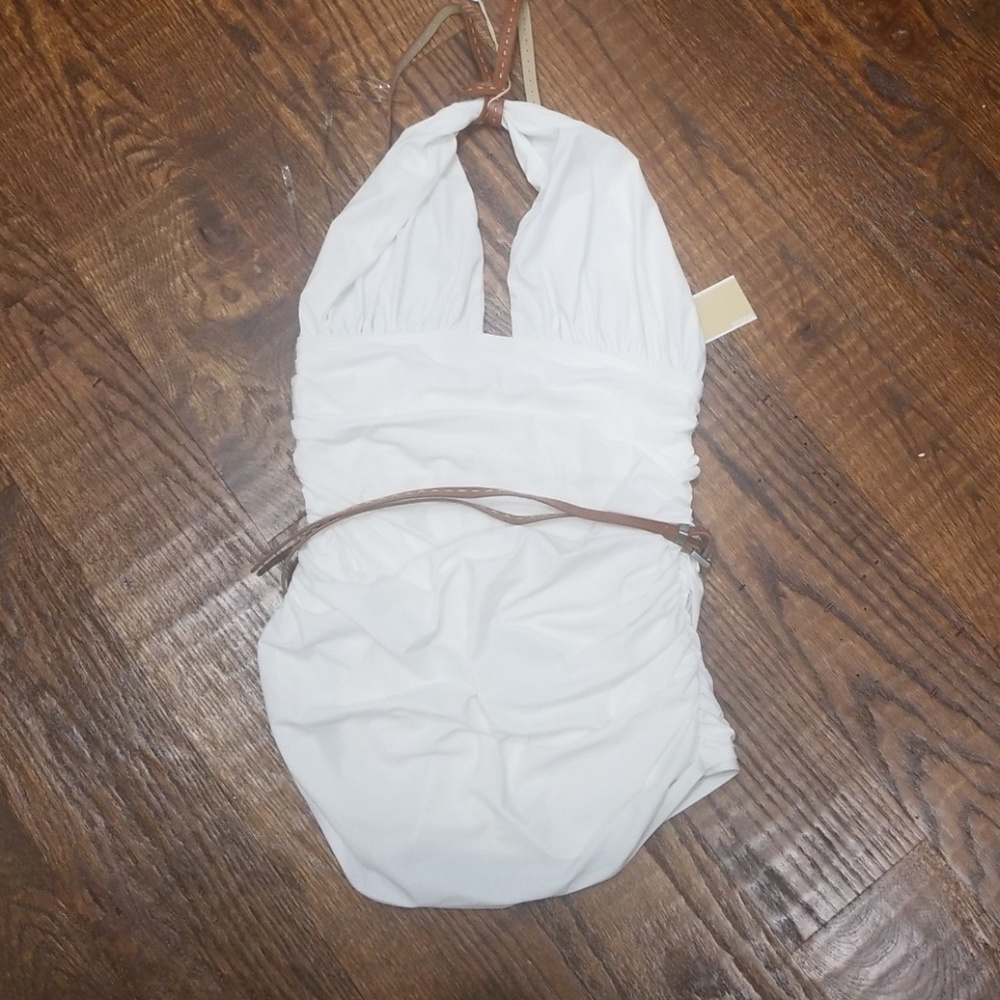 NWT Michael Kors White Gardens One Piece Swimsuit